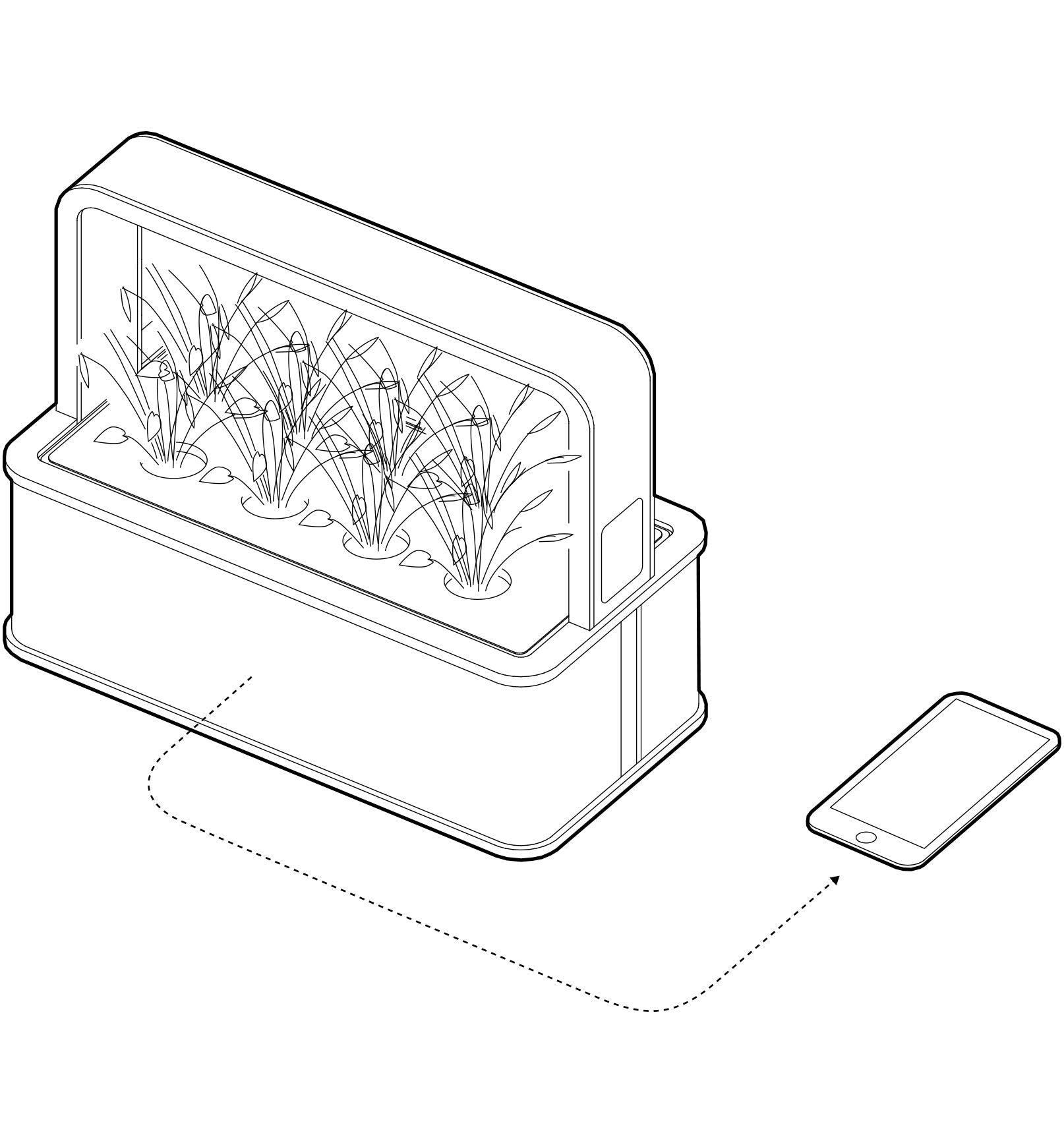 Smart Garden 9 technical drawing